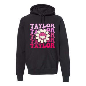 Girl Retro Taylor First Name Personalized Premium Hoodie