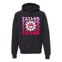 Girl Retro Taylor First Name Personalized Premium Hoodie