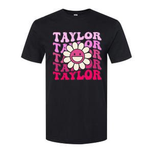 Girl Retro Taylor First Name Personalized Softstyle CVC T-Shirt