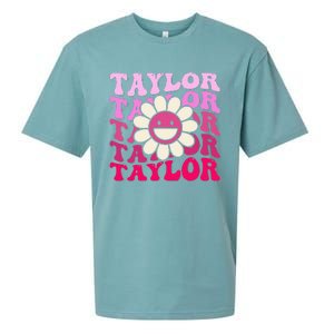 Girl Retro Taylor First Name Personalized Sueded Cloud Jersey T-Shirt