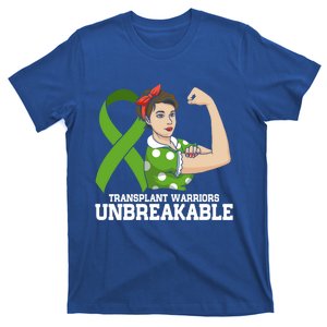 Green Ribbon Transplant Awareness Warrior Unbreakable Gift T-Shirt