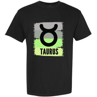 Green Retro Taurus Zodiac Birthday Born In May April Kings Garment-Dyed Heavyweight T-Shirt