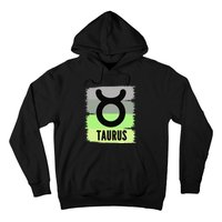 Green Retro Taurus Zodiac Birthday Born In May April Kings Hoodie