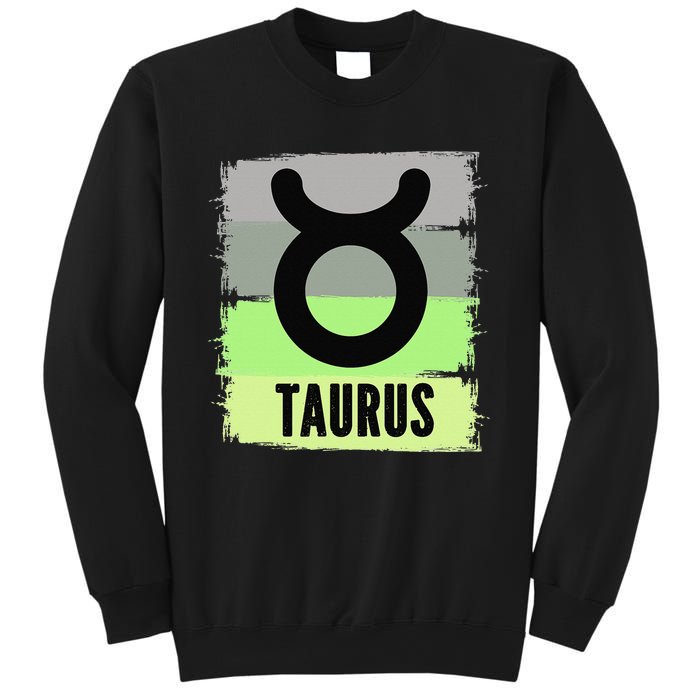 Green Retro Taurus Zodiac Birthday Born In May April Kings Sweatshirt