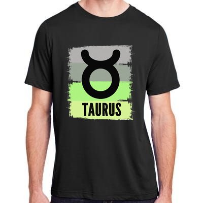 Green Retro Taurus Zodiac Birthday Born In May April Kings Adult ChromaSoft Performance T-Shirt