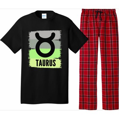 Green Retro Taurus Zodiac Birthday Born In May April Kings Pajama Set