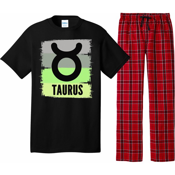 Green Retro Taurus Zodiac Birthday Born In May April Kings Pajama Set