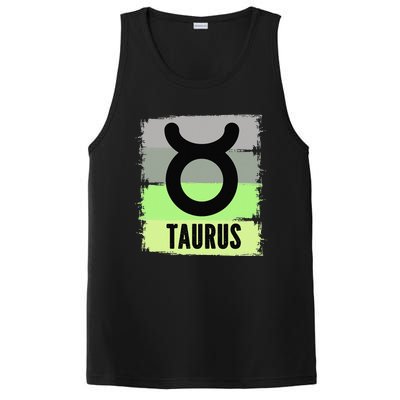 Green Retro Taurus Zodiac Birthday Born In May April Kings PosiCharge Competitor Tank