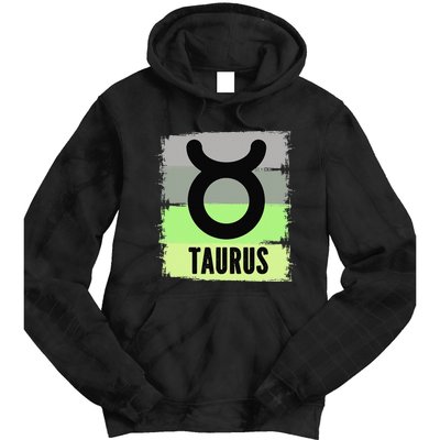 Green Retro Taurus Zodiac Birthday Born In May April Kings Tie Dye Hoodie