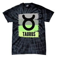 Green Retro Taurus Zodiac Birthday Born In May April Kings Tie-Dye T-Shirt