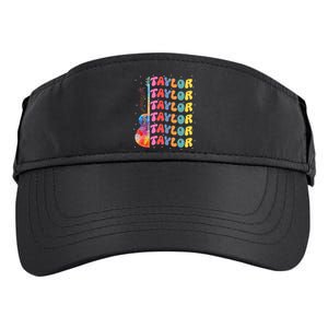 Girl Retro Taylor First Name Personalized Groovy 80S Adult Drive Performance Visor