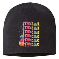 Girl Retro Taylor First Name Personalized Groovy 80S Sustainable Beanie