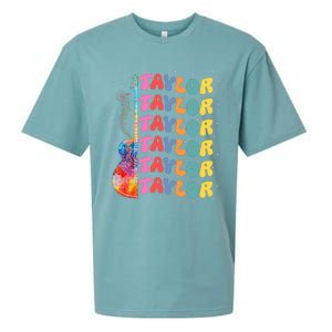 Girl Retro Taylor First Name Personalized Groovy 80S Sueded Cloud Jersey T-Shirt