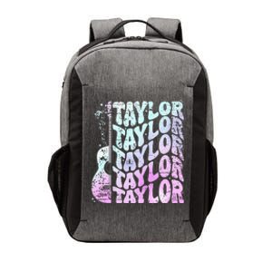 Girl Retro Taylor First Name Personalized Groovy 80S Pink Vector Backpack