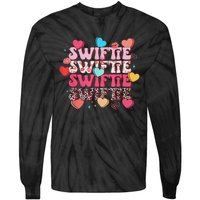 Girl Retro Taylor First Name Personalized Groovy 80S Tie-Dye Long Sleeve Shirt