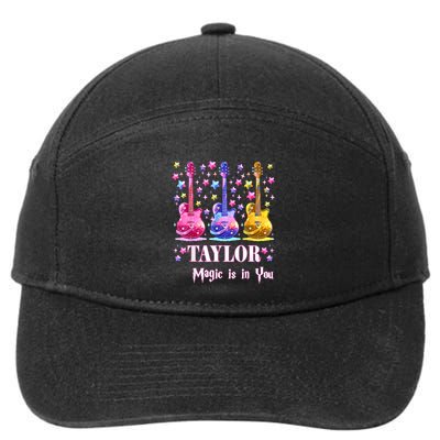 Girl Retro Taylor First Name Personalized Groovy 80S 7-Panel Snapback Hat