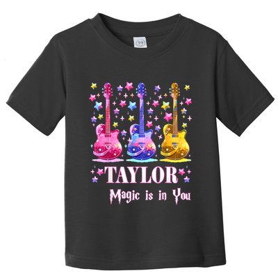 Girl Retro Taylor First Name Personalized Groovy 80S Toddler T-Shirt