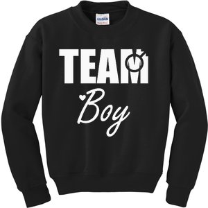 Gender Reveal Team Gender Reveal Baby Shower Kids Sweatshirt