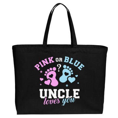 Gender reveal uncle Cotton Canvas Jumbo Tote