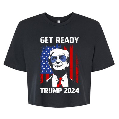 Get Ready: USA Donald Trump 2024 Presidential Election Bella+Canvas Jersey Crop Tee