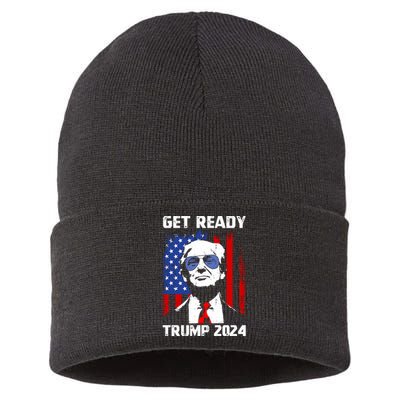 Get Ready: USA Donald Trump 2024 Presidential Election Sustainable Knit Beanie