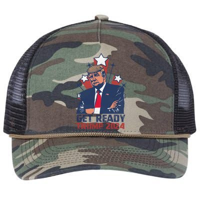 Get Ready: USA Donald Trump 2024 Presidential Election Retro Rope Trucker Hat Cap