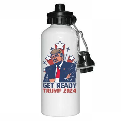 Get Ready: USA Donald Trump 2024 Presidential Election Aluminum Water Bottle 