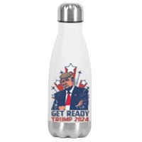 Get Ready: USA Donald Trump 2024 Presidential Election Stainless Steel Insulated Water Bottle