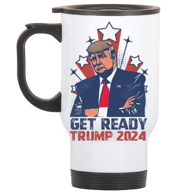 Get Ready: USA Donald Trump 2024 Presidential Election Stainless Steel Travel Mug