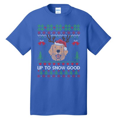 Golden Retriever Up To Snow Good Ugly Xmas Ugly Meaningful Gift Tall T-Shirt