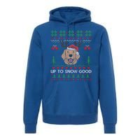 Golden Retriever Up To Snow Good Ugly Xmas Ugly Meaningful Gift Premium Hoodie