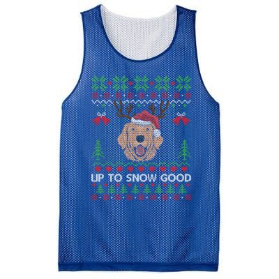 Golden Retriever Up To Snow Good Ugly Xmas Ugly Meaningful Gift Mesh Reversible Basketball Jersey Tank