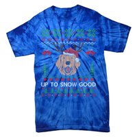 Golden Retriever Up To Snow Good Ugly Xmas Ugly Meaningful Gift Tie-Dye T-Shirt