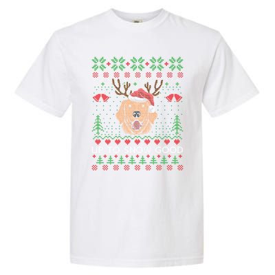 Golden Retriever Up To Snow Good Ugly Xmas Ugly Meaningful Gift Garment-Dyed Heavyweight T-Shirt