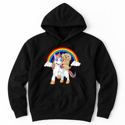 Goldendoodle Riding Unicorn Hoodie