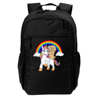 Goldendoodle Riding Unicorn Daily Commute Backpack