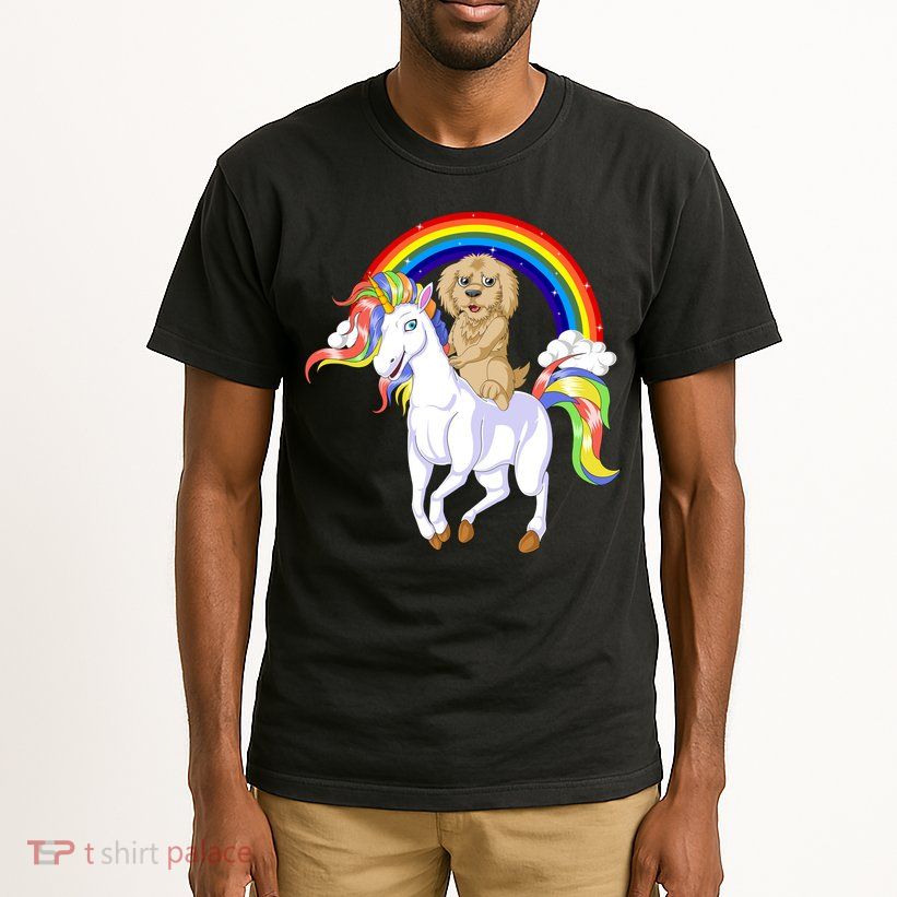 Goldendoodle Riding Unicorn Tall T-Shirt