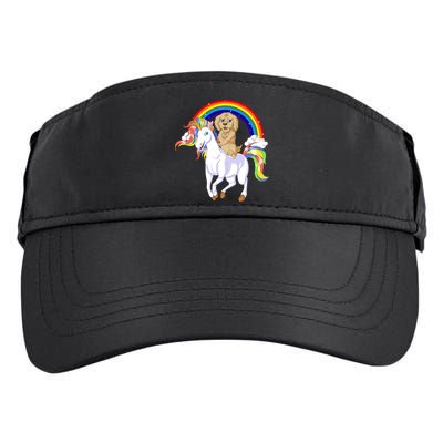 Goldendoodle Riding Unicorn Adult Drive Performance Visor