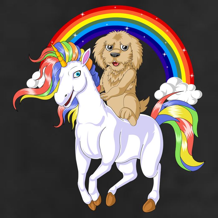 Goldendoodle Riding Unicorn 25L Jumbo Tote