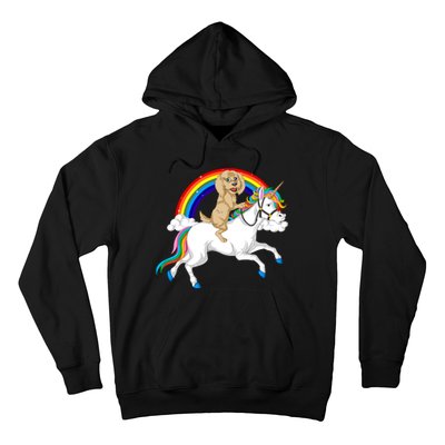 Goldendoodle Riding Unicorn Hoodie