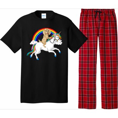 Goldendoodle Riding Unicorn Pajama Set