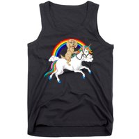 Goldendoodle Riding Unicorn Tank Top