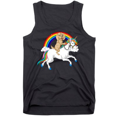 Goldendoodle Riding Unicorn Tank Top