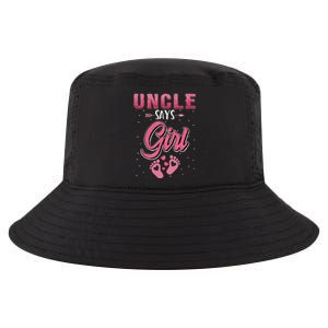 Gender Reveal Uncle Says Girl Baby Matching Family Set Cool Comfort Performance Bucket Hat