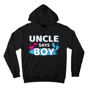 Gender reveal uncle says matching family baby party Hoodie