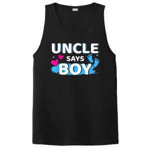  Gender reveal uncle says boy matching family baby party PosiCharge Competitor Tank