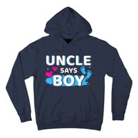  Gender reveal uncle says boy matching family baby party Hoodie