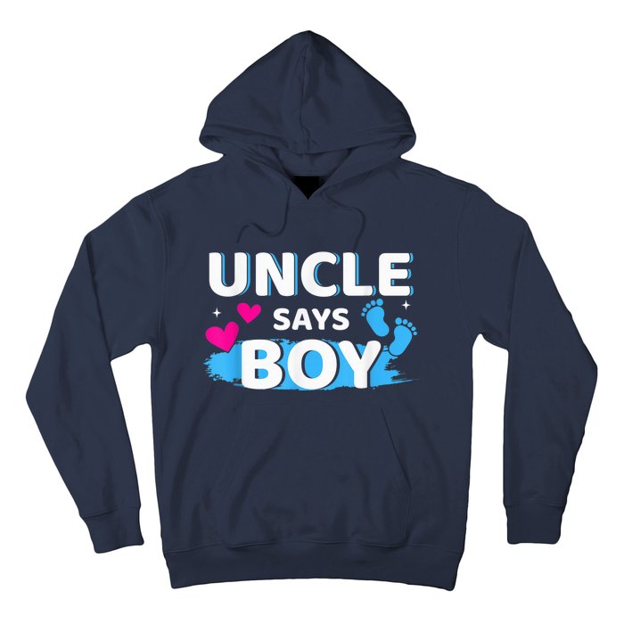  Gender reveal uncle says boy matching family baby party Hoodie