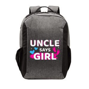 Gender reveal uncle says matching family baby party Vector Backpack