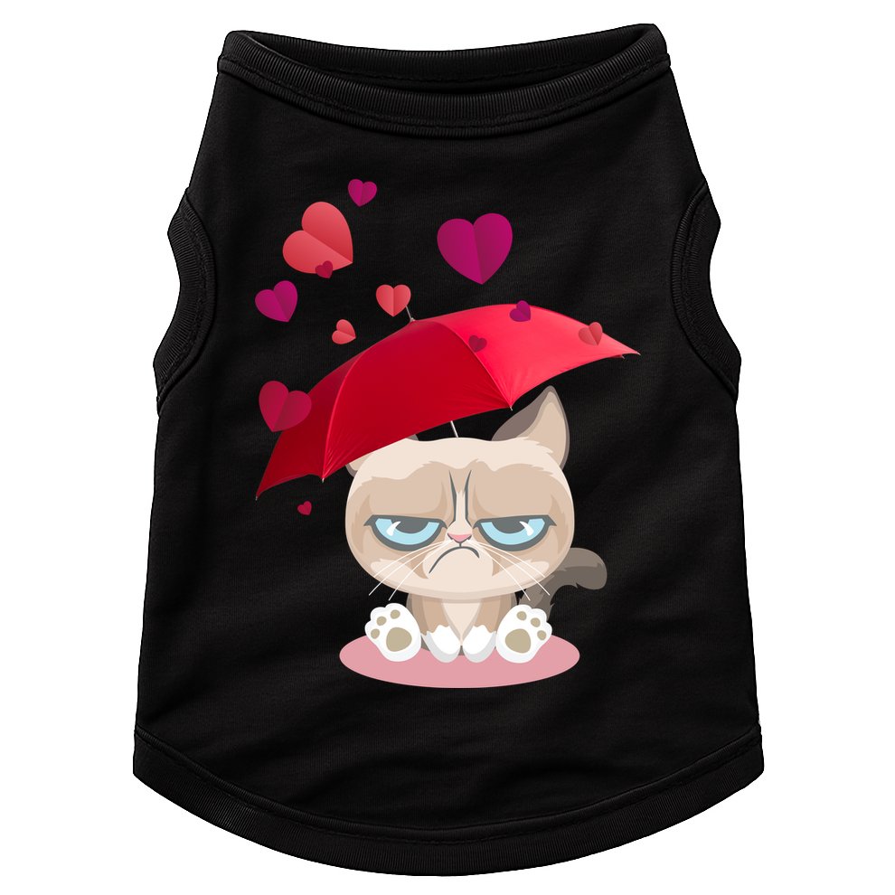Grump Cat Valentines Day Doggie Tank